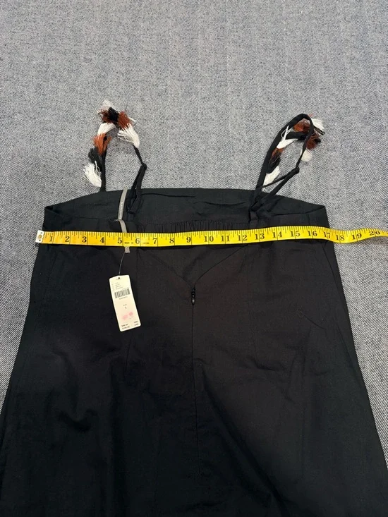 Anthropologie The Hartley Shift Mini Dress black fringe | color: black | size: S - Picture 7 of 9